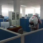 PMI Belitung Semprotkan Disinfektan ke Perkantoran di Tanjungpandan