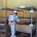 PMI Babel Bantu Sterilkan Ruang Perpustakaan dan Kantor DKPUS Babel