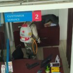 PMI Babar Semprotkan Disinfektan ke Tiga Kantor Kas BSB