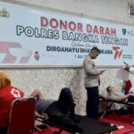Gelar Donor Darah, Polres Bateng dan PMI Kumpulkan 75 Kantong Darah