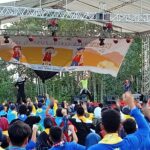 Maryogi Kontingen Babel jadi Instruktur Ribuan Peserta Senam Pagi Jumnas PMR IX Lampung